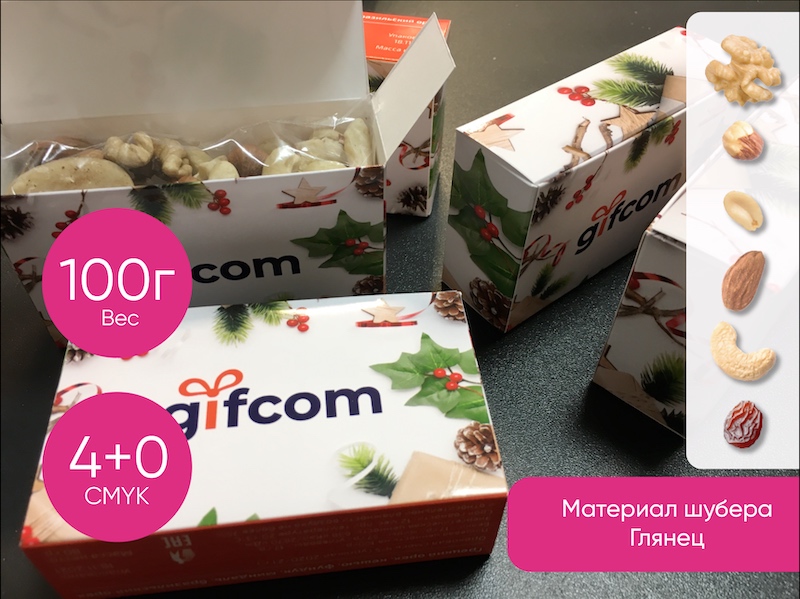 Смесь орехов, упаковка - коробка